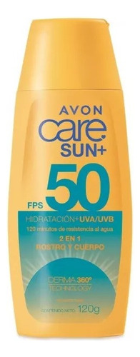 Protector Solar Care Sun+ 50fps 2 En 1 Rostro Y Cuerpo Avon