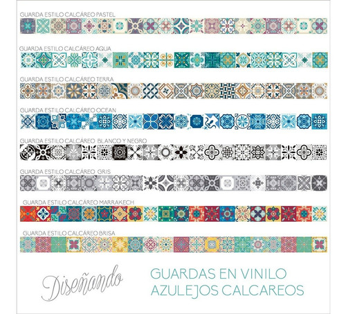 Guardas En Vinilo Azulejos Calcáreos - Baños/cocinas/muebles