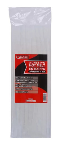 Barras De Silicona Hot Melt Tacsa Chica 11mm 500gr X10bolsas
