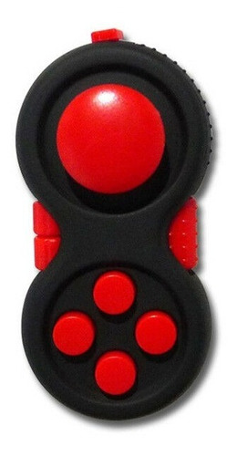 Pad Hand Fidget Antiansiedad Antiestres Negro-rojo 2paq