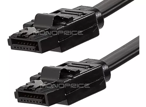 Cable SATA 6Gbps de 10 pulgadas con Pestillo de Bloqueo - Negro