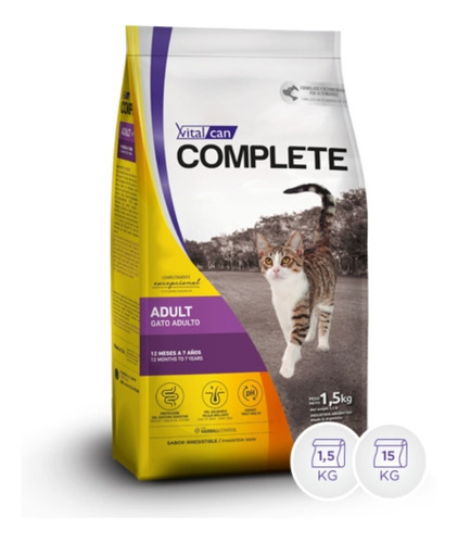 Alimento Vitalcan Complete Mantenimiento para gato adulto sabor mix en bolsa de 1.5 kg