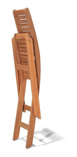 Imagen 4 de 6 de Juego X 2 Silla Importada Jardin Plegable Madera Premium