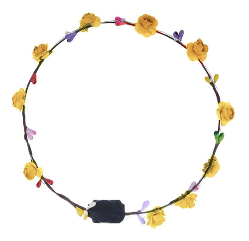 Tiara Coroa De Flores De Led Pisca 5 Unidades