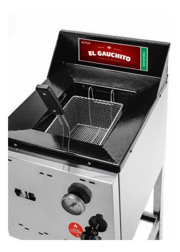 Imagen 3 de 3 de Freidora industrial Sol Real El Gauchito 443 10L acero inoxidable