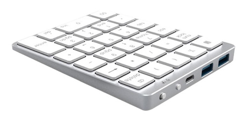 Teclado Numérico Recarregável Com Hub Usb Para Desktop