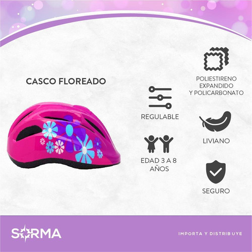 Imagen 2 de 10 de Casco Bicicleta Proteccion Skate Monopatin Niños Niñas