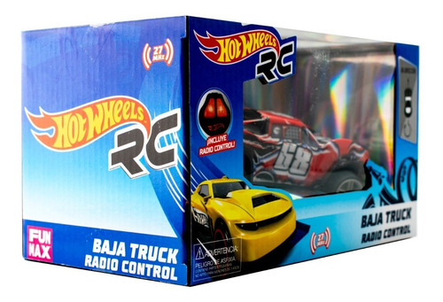 Hot Wheels Radio Control Pack Rojo Y Amarillo Funmax Color amarillo y rojo