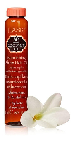 Hask Aceite Monoi Coconut Oil, Abrillantador Y Nutritivo