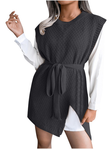 Vestido Mujer Casual Tirantes Chaleco Suéter Tejer 6116