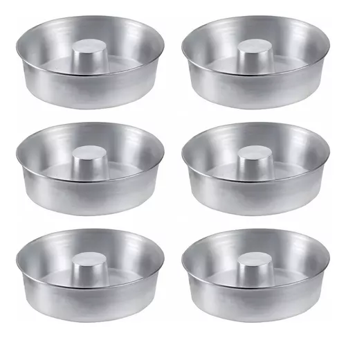 Set X 6 Molde Savarin Aluminio N26 Almandoz 6.5 Cms Alto