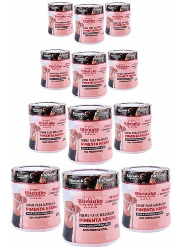 12 Creme Pimenta Negra Celulite Estrias Perda Medida Atacado Tipo De Embalagem Pote Fragrância Menta