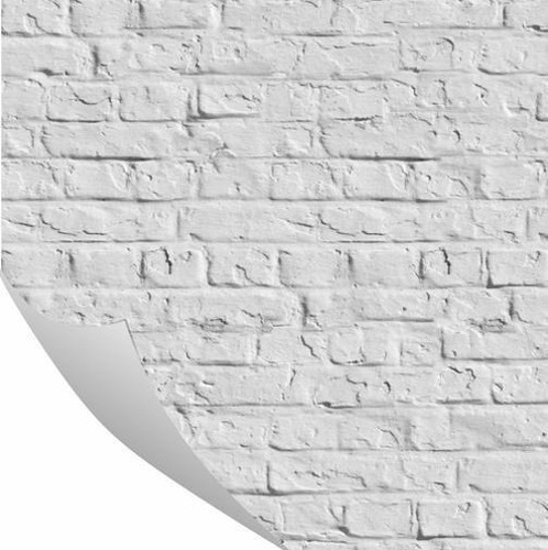 Papel De Parede Tijolo Demolição Branco Massa 0,57 X 3m