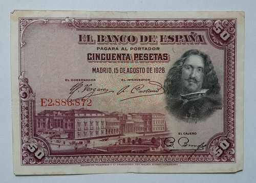 Billete España 50 Pesetas 1928