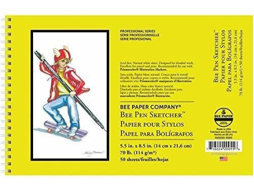 Cuadernos - Bee Paper Pen Sketchers Pad, 5-1-2-inch By 8-1-2