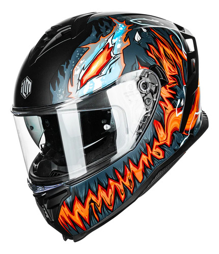 Casco Para Moto Ilm Integral Mf567 Ece 22.06 Rider One Tires