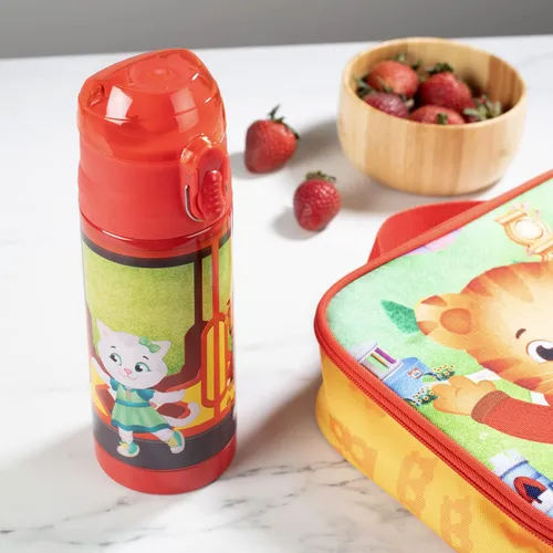 Daniel Tiger Botella De Agua Aislada De 13 Oz Con Tapa Con A