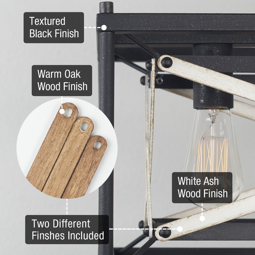 Kira Home Lexington Lámpara Rectangular De 32 Pulgadas Para