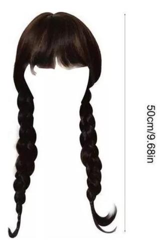 Disfraz Baile Merlina /wednesday Addams Cosplay Pelucas