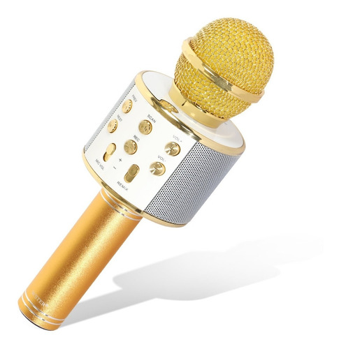 Imagen 1 de 4 de Microfono Karaoke Bluetooth Con Parlante Inalambrico Usb Sd 
