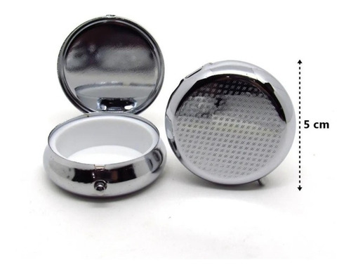 Kit Bolsa Viático + Teca Porta Hóstia Metal - 4,7cm X 1,7cm
