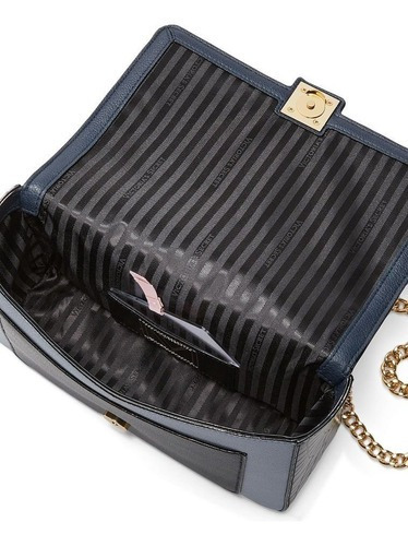Crossbody Mediana Victorias Secret Acabado de los herrajes Oro Color Marrón Color de la correa de hombro Oro Diseño de la tela Liso