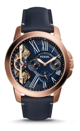 Reloj Fossil Me1162 Mov Twist Automatic Piel Azul Caballero