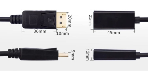 Imagen 5 de 9 de Cable Adaptador Display Port A Hdmi (dp To Hdmi Adapter)