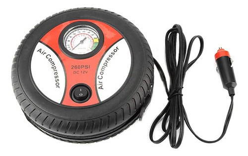 Calibrador Pneus Mini Compressor Ar Inflador 12v Portátil