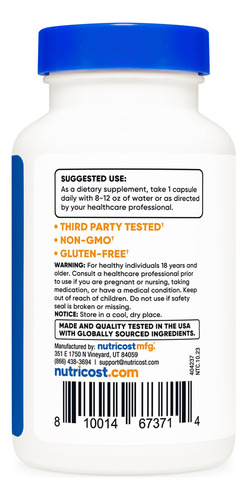 Suplemento Nutricost: Extrato De Gymnema Sylvestre 3500mg 18