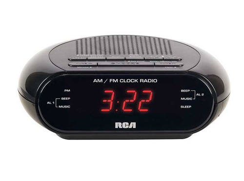 Radio Reloj Despertador Rca Am Fm Alarma Numeros Rojos