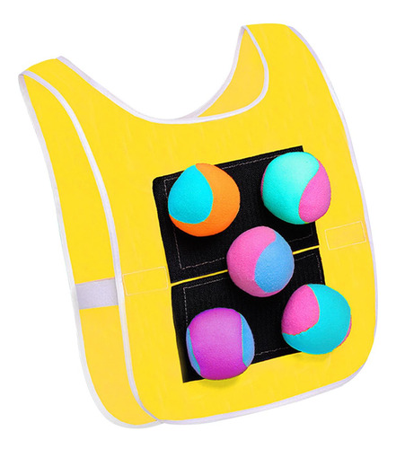 Juego De Dodgeball 5 Pelotas Adhesivas De Niños Amarillo