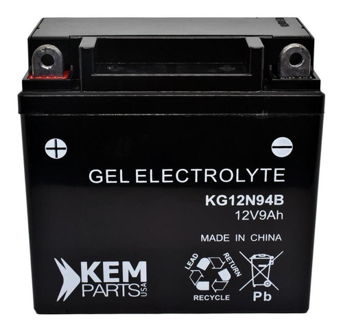 Batería De Moto Kem Parts Gel 12n94b Medida 135x75x139 Mm