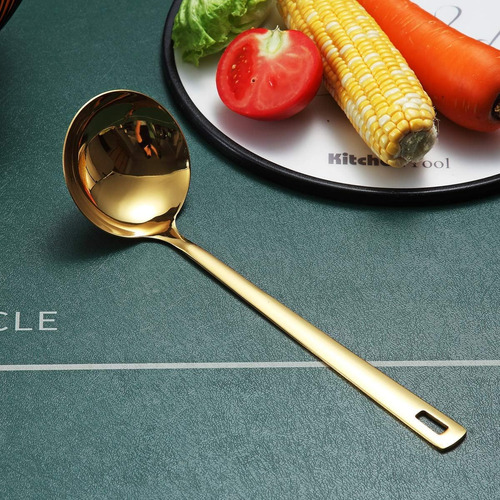 Cucharón De Acero Inoxidable Con Chapado En Oro De Titanio