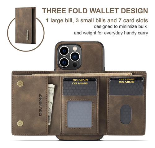 A Funda Tipo Cartera Con Atracción Magnética For iPhone