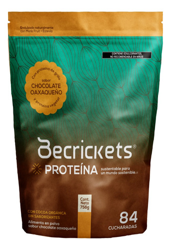 Becrickets Proteína De Grillo Chocolate 84 Cucharadas 756 G