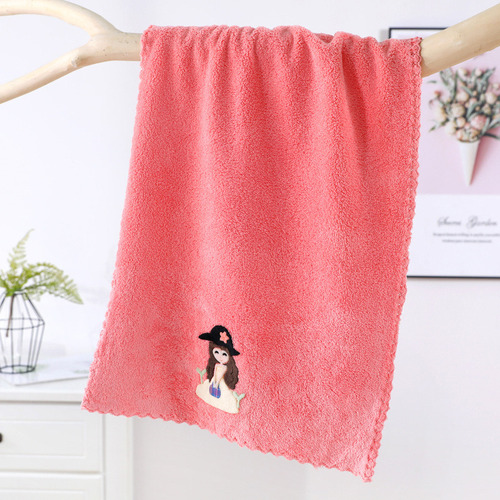 5 Toallas Absorbentes De Terciopelo Coral De 35 X 75 Cm