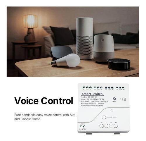 Conmutador Inteligente Zigbee3.0 Tuya Wifi 220v3 4 Canales C