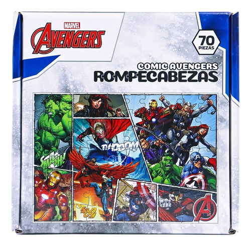 Rompecabezas De Disney Avengers Marvel Comic 70 Piezas