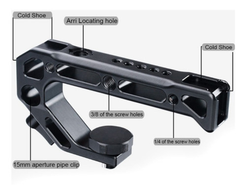 Imagem 4 de 6 de Top Handle Grip Superior P/ Cages Parafuso Arri Mount R008