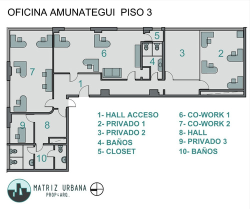Imagen 4 de 21 de Oficina Centro Histórico De Santiago Con Mobiliario