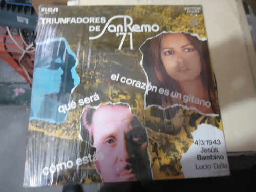 Triunfadores De San Remo 71 Varios Artistas Lp