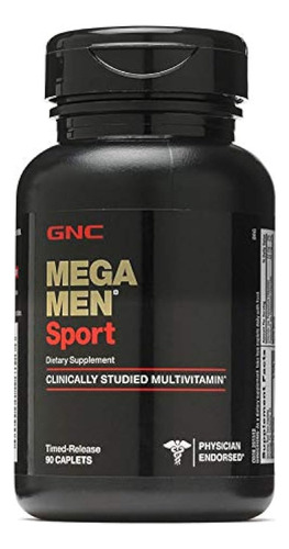 Gnc Mega Men Sport Multivitamin Para Hombres, 90 Unidades, P