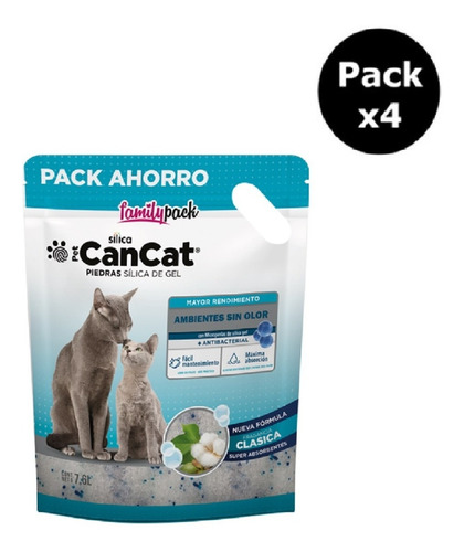 Imagen 5 de 6 de Piedra Sanitaria De Sílica Family Pack 7,6 Lts. Cancat Pet