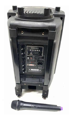 Caixa Acustica Ativa Bock 12v Com Microfone Sem Fio Novo