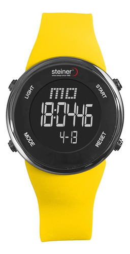 Reloj Digital Para Caballero Amarillo Steiner 3atm 