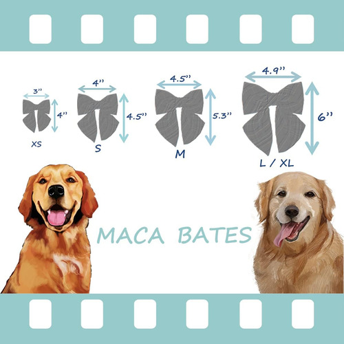 Maca Bates - Collar De Perro Con Pajarita Para Perros, 12 Co