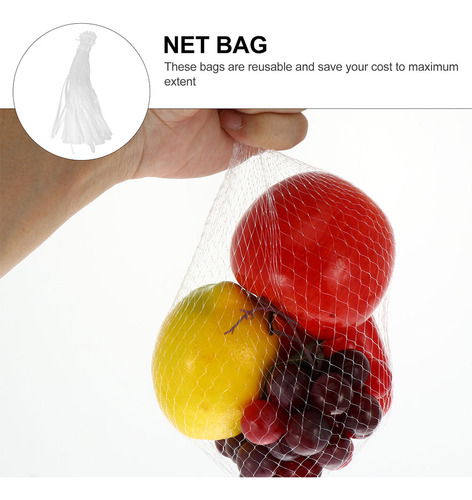 100 Bolsas De Malla De Plástico: Bolsas De Malla Blanca Para
