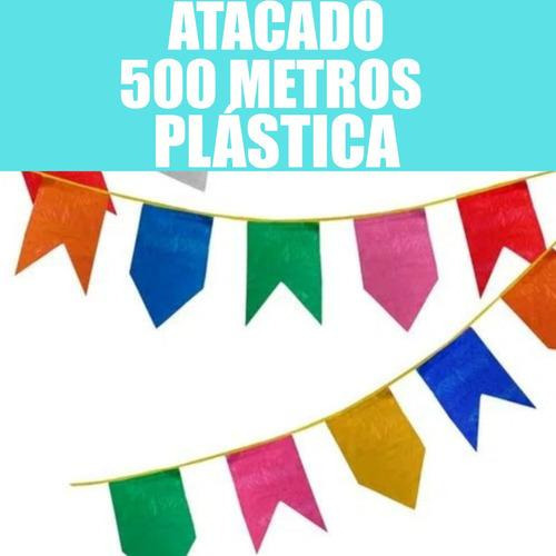Bandeirinha Festa Junina Plástica 500m Área Externa Atacado
