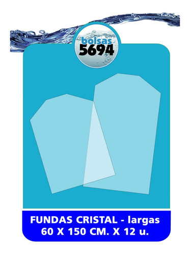 Fundas Bolsas Cristal Protectora Vestido 60x150 Cm X 12 U Ok